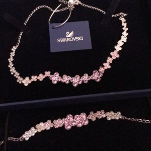 Swarovski necklace and bracelet